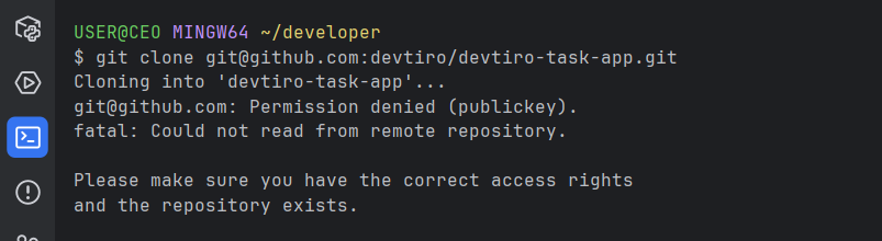 Git Permission Denied Error